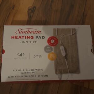 Sunbeam King Size Heating Pad in Cream